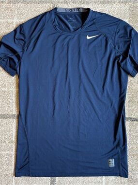 Nike Pro Navy Blue Dri-FIT Short Sleeve Training Tee